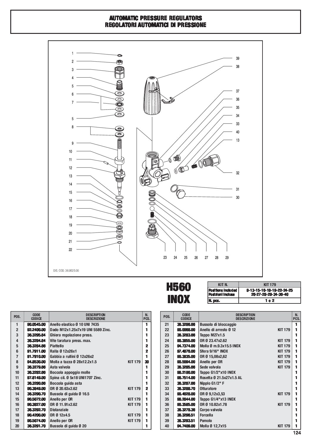 Interpump H560 Unloader Valves